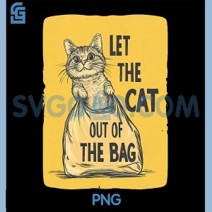 Awesome Cat Bag Idiom PNG, Funny Cat PNG