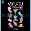 Axolotls Santa Hat Christmas PNG, Cute Animal Axolotl Xmas PNG