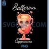 Ballerina Cappuccino Cute PNG, Italian Brainrot Meme PNG