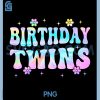 Birthday Twins Retro PNG, Matching Twin Birthday PNG