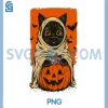 Black Cat PNG, Halloween Pumpkin PNG