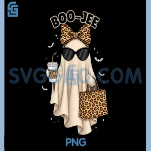 Boo JEE Boujee Ghost PNG, Halloween October Vibes PNG, Spooky Ghost PNG