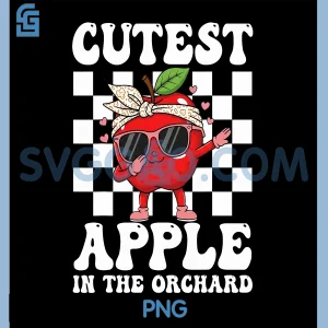Cutest Apple in The Orchard PNG, Dabbing Apple Picking Season PNG