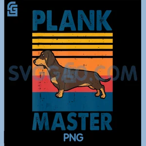 Dachshund Dog Funny PNG, Plank Master Gym Workout PNG