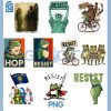 Portland Frog Funny PNG Bundle, City Art Portland Frog Protest Bundle PNG