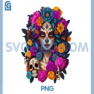 Dia De Los Muertos Mexican PNG, Day of The Dead Sugar Skull PNG