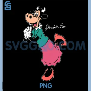 Disney Clarabelle Cow PNG, Retro Character Pose Trip Matching PNG
