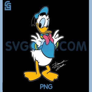 Disney Donald Duck PNG, Retro Character Proud Pose Trip Matching PNG