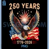 Eagle 250th Anniversary PNG, Celebration 250 Years USA Retro PNG