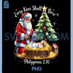 Every Knee Shall Bow PNG, Philippians 210 Christmas PNG