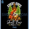 Every Knee Shall Bow Santa PNG, Christmas Nativity Scene Xmas PNG