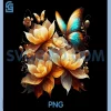 Flower Butterfly PNG, Nature Floral PNG