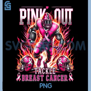 Football Pink Out Tackle PNG, Breast Cancer Awareness PNG