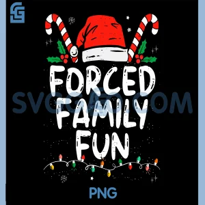 Forced Family Sarcastic PNG, Christmas Funny PNG