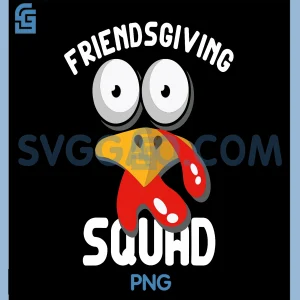 Friendsgiving Squad PNG, Happy Thanksgiving Turkey PNG