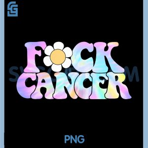 Fuck All Cancer Retro PNG, Cancer Awareness Funny PNG