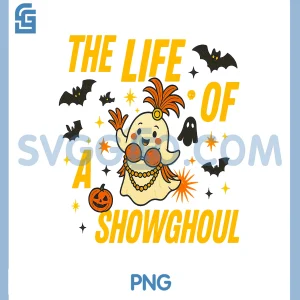 Funny Halloween Showghoul PNG, Ghost Party Design PNG