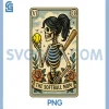 Funny Halloween Softball Mama PNG, Mom Skeleton Tarot Card PNG