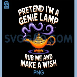 Funny Lazy Halloween PNG, Pretend I'm a Genie Lamp PNG