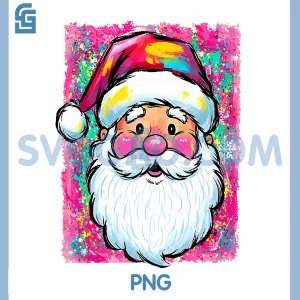 Funny Santa Claus Brushstroke PNG, Watercolor Holiday Christmas PNG