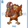 Funny Turkey Football PNG, Thanksgiving Touchdown Humor PNG