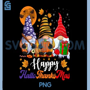 Gnomes Halloween PNG, Thanksgiving, Christmas, Happy Hallothanksmas PNG