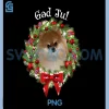 God Jul PNG, Norwegian Pomeranian PNG, Dog Christmas Wreath PNG 2 God Jul PNG, Norwegian Pomeranian PNG, Dog Christmas Wreath PNG
