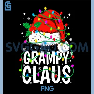 Grampy Claus Christmas PNG, Lights Family Matching PNG