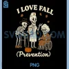 Groovy Retro I Love Fall PNG, Prevention Fall Physical Therapy PNG