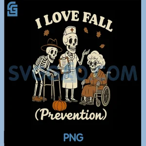 Groovy Retro I Love Fall PNG, Prevention Fall Physical Therapy PNG