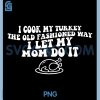 I Cook My Turkey The Old PNG, Fashioned Way Funny Thanksgiving PNG