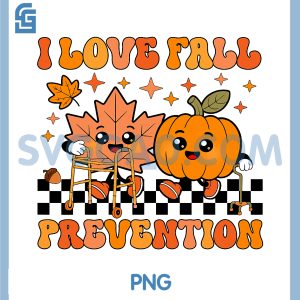 I Love Fall Prevention Retro PNG, Nurse Fall Physical Therapy PT PNG