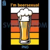Im Beersexual Funny Retro PNG, Beer Lover's Beer Drinking PNG