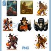 Bigfoot Pilgrim Turkey PNG Bundle, Pumpkin Thanksgiving Day Bundle PNG