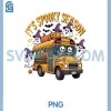 Its Spooky Season PNG, Funny Teacher Halloween School Bus PNG