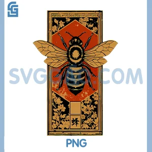Japanese Bee Art PNG, Animal Bee PNG