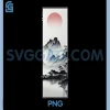 Japanese Retro Landscape PNG, Minimalist 90s Tokyo Streetwear PNG