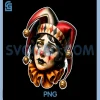 Sad Jester Clown PNG, Vintage Harlequin Gothic Art PNG 1 Sad Jester Clown PNG, Vintage Harlequin Gothic Art PNG