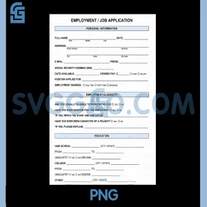 Workplace Humor PNG, Job Form Printable Graphic PNG