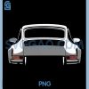 Legendary Racing Sports Car PNG, Iconic Racing Car 911 Silhouette PNG