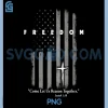 Let Us Reason Together PNG, American Flag and Cross Freedom PNG