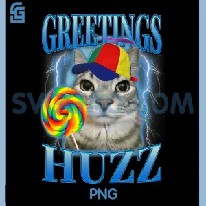 Lollipop Cat Meme Greetings Huzz PNG, Funny Silly Cats Humor PNG