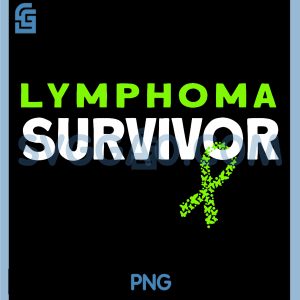 Lymphoma Survivor PNG, Green Ribbon Awareness Design PNG