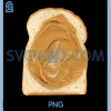 Peanut Butter On Bread Slice PNG, Halloween Food Couples PNG
