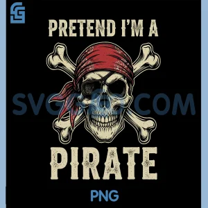 Pretend Im a Pirate PNG, Halloween Skull and Crossbones PNG