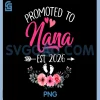 Promoted To Nana Est 2026 PNG, Mothers Day First Time PNG