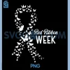 Red Ribbon Week Awareness PNG, Butterfly October Awareness PNG