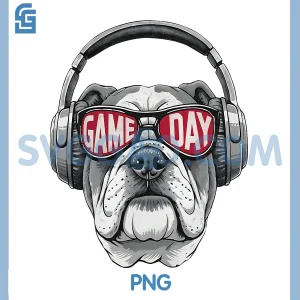 Retro Cool Bulldog PNG, Name Game Day PNG