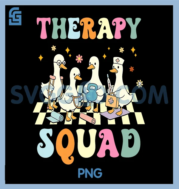 Retro Therapy Squad PNG, Goose SLP OT PT Team Halloween PNG