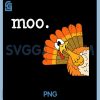 Retro Turkey Moo PNG, Funny Thanksgiving PNG